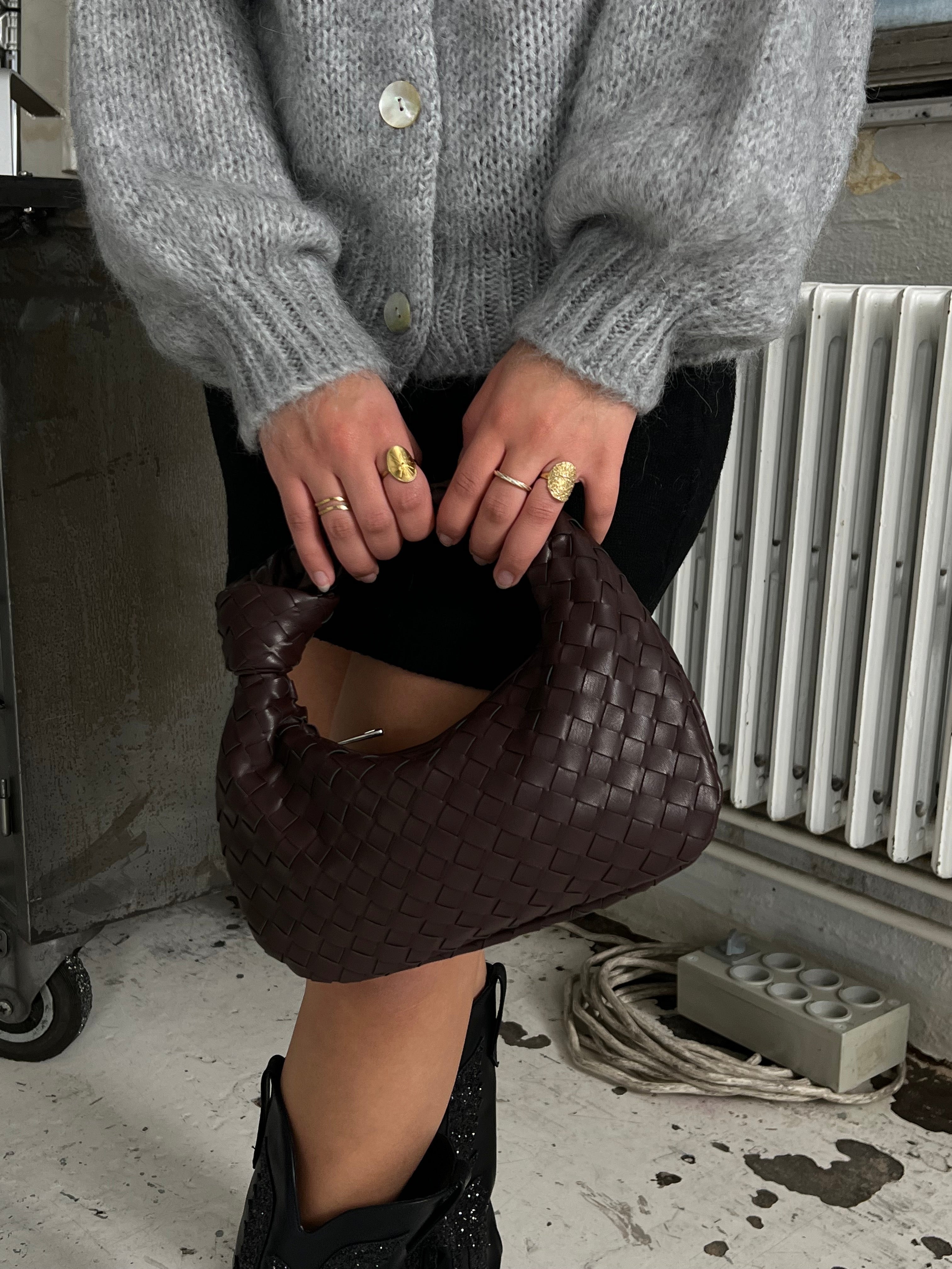 Marigold Gevlochten Mini-Handtas