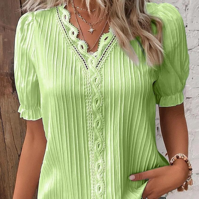 Alice™ | Witte Damesblouse met Kant