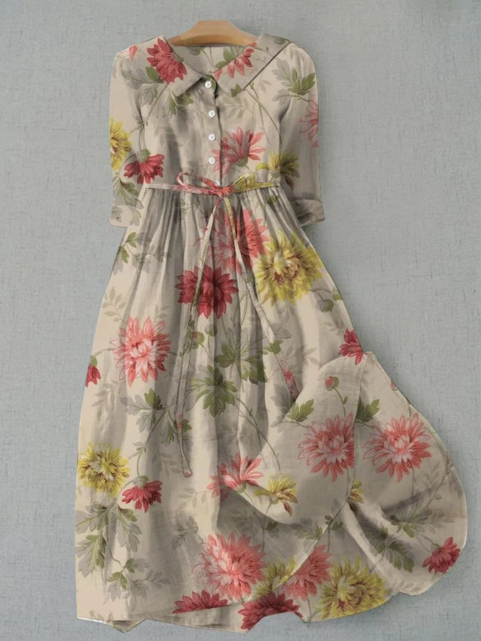 Zinnia - Hemdblouse Jurk met Lussen voor Dames