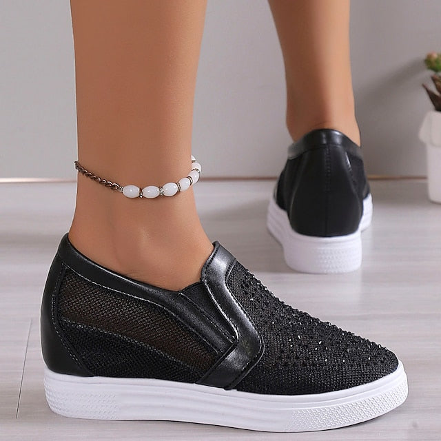 Eliana™ | Dames Sneakers met Witte Kristallen