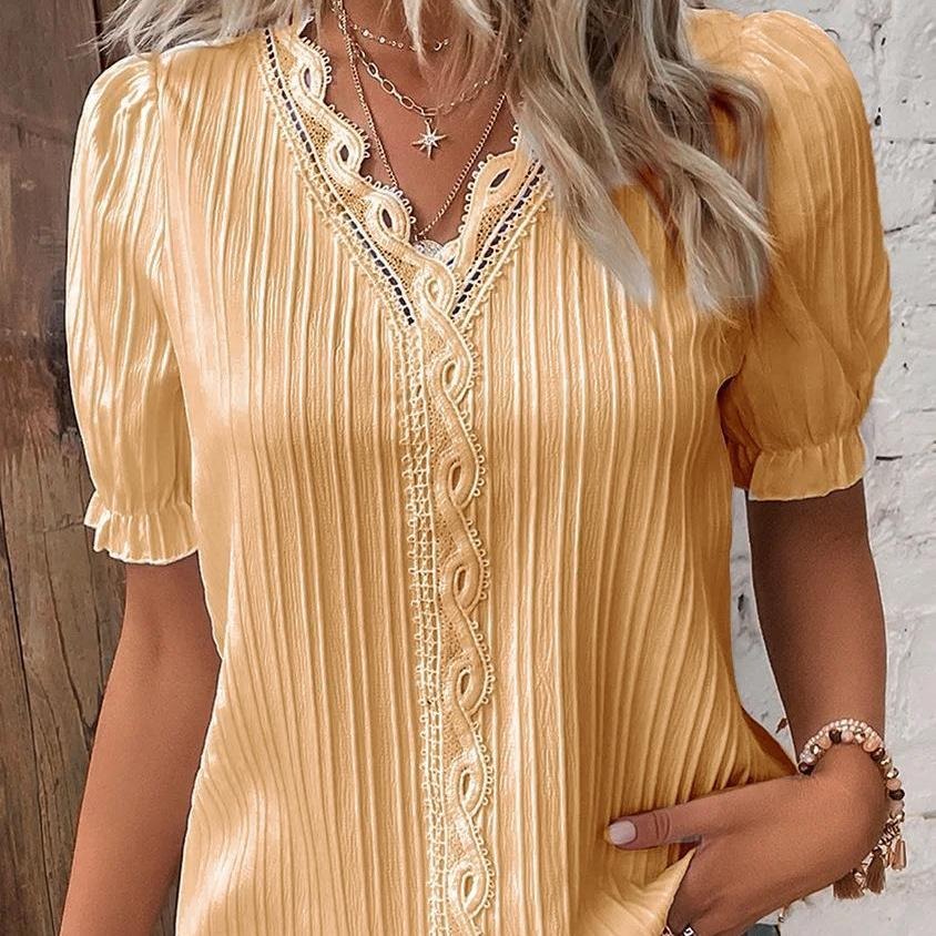 Alice™ | Witte Damesblouse met Kant