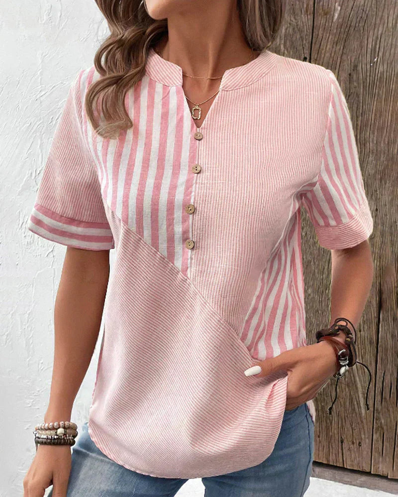 Sandra™ | Klassieke gestreepte top