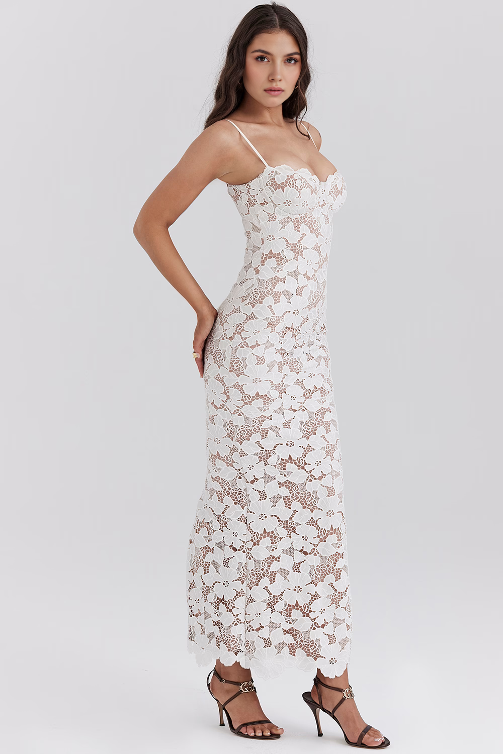 EVANGELINE - Geborduurde Maxi-jurk
