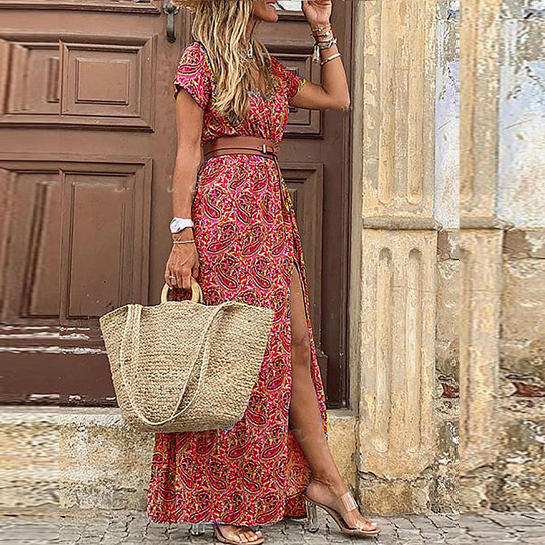 Vieve™ | Maxi Jurk Ibiza Stijl met Aanpasbare Taille