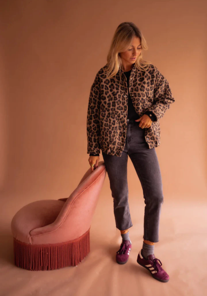 Leona™ | Bomberjack met Luipaardprint