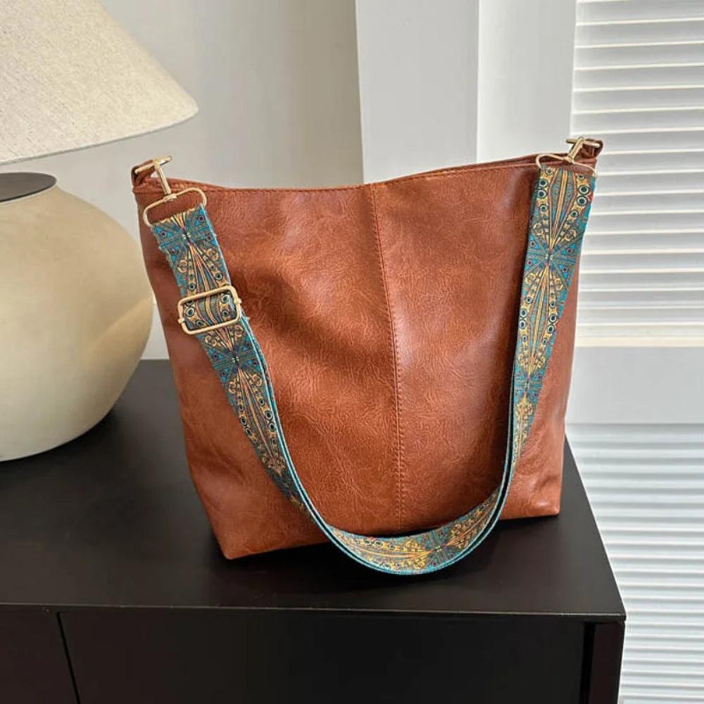 Greta - Vintage Leren Schoudertas