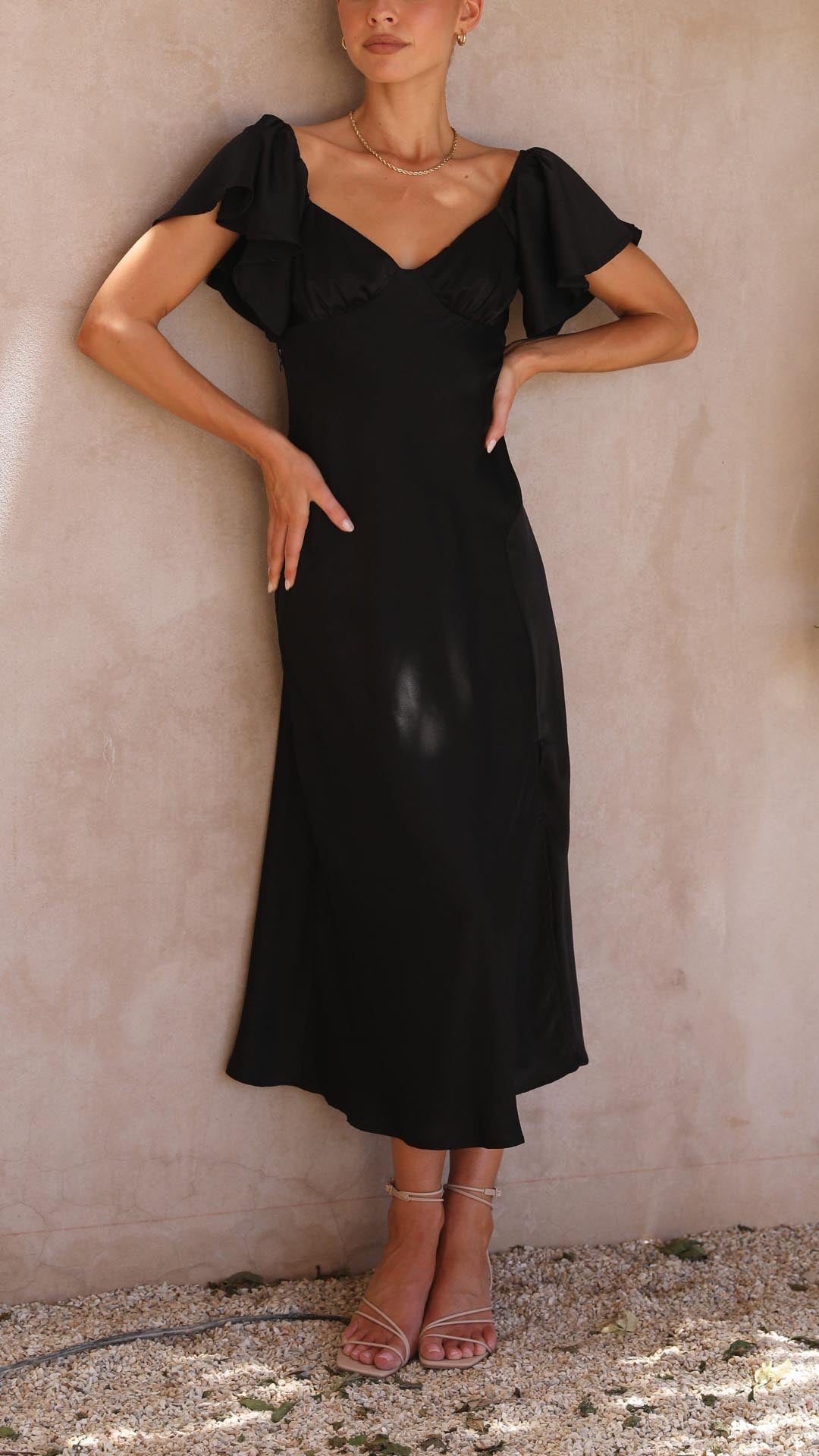 Nalani - Off-shoulder Maxidress met Vlindermouwen