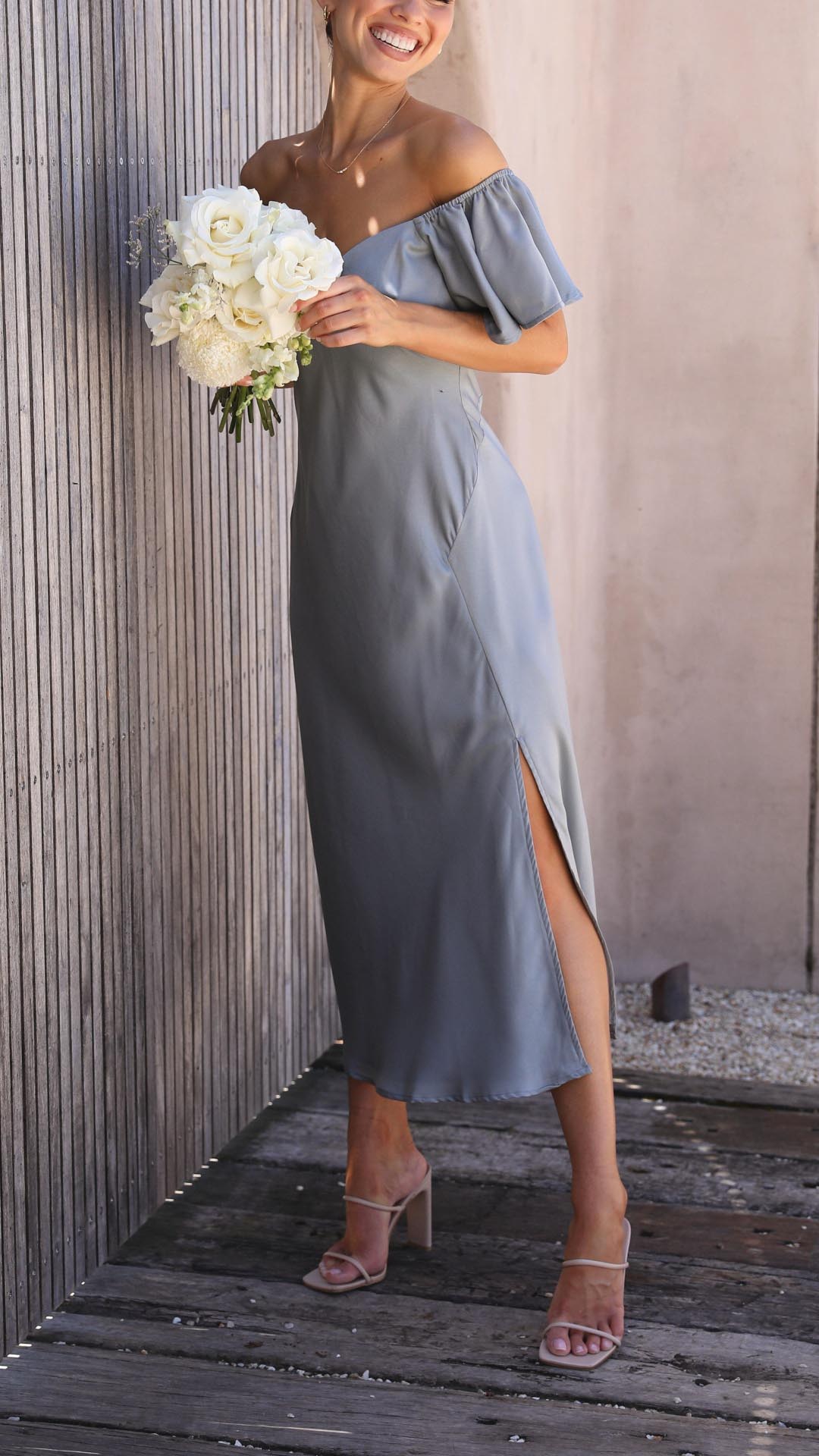 Nalani - Off-shoulder Maxidress met Vlindermouwen