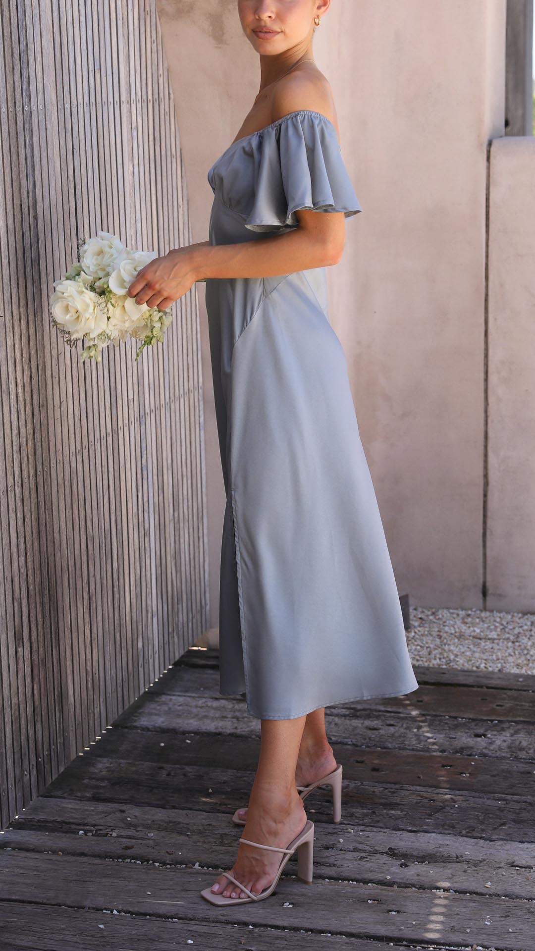 Nalani - Off-shoulder Maxidress met Vlindermouwen