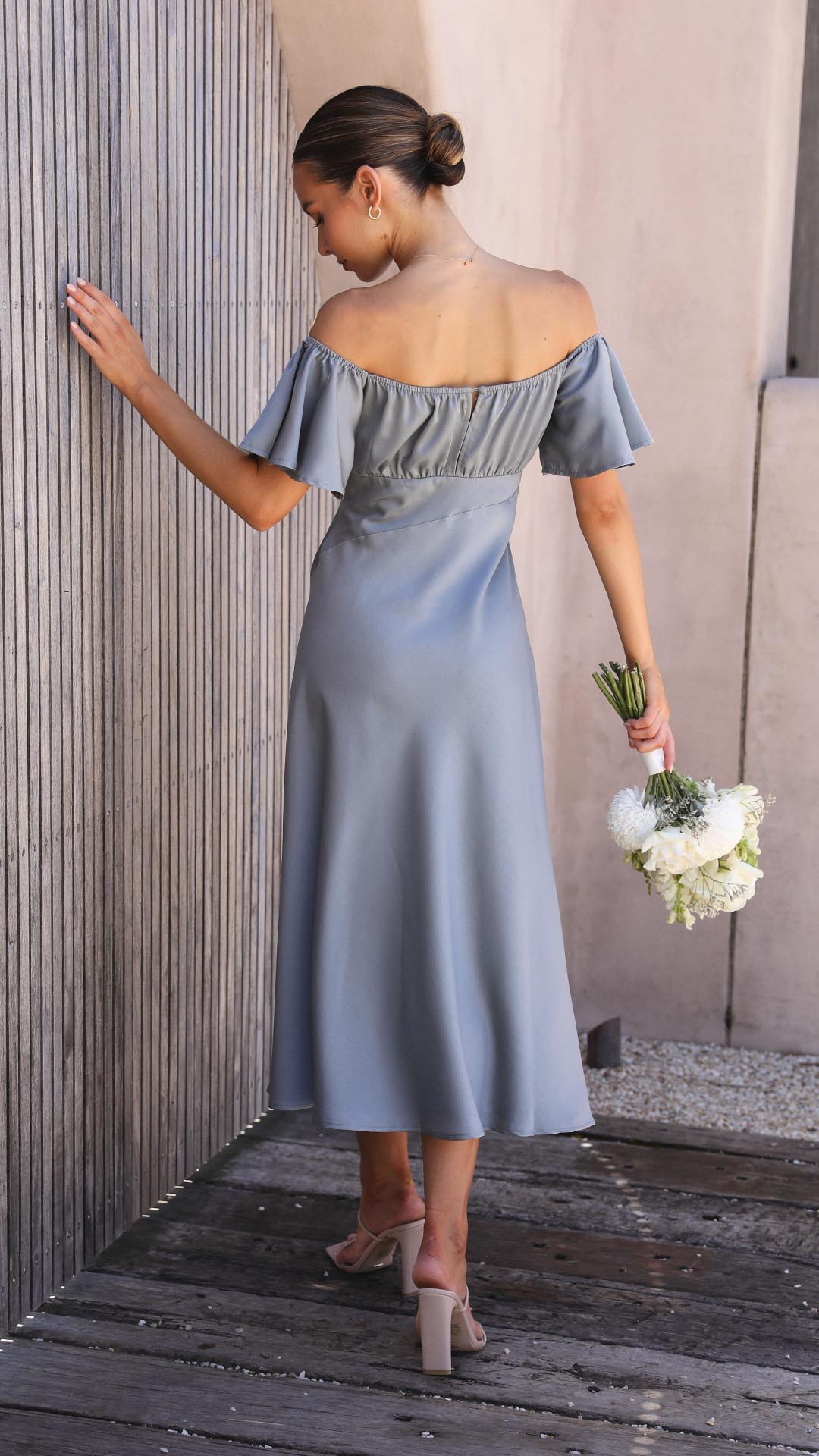 Nalani - Off-shoulder Maxidress met Vlindermouwen