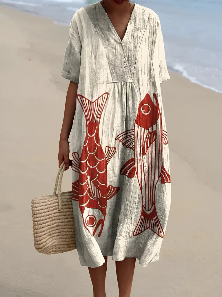 Olalla™ | Zomerjurk met Patroon
