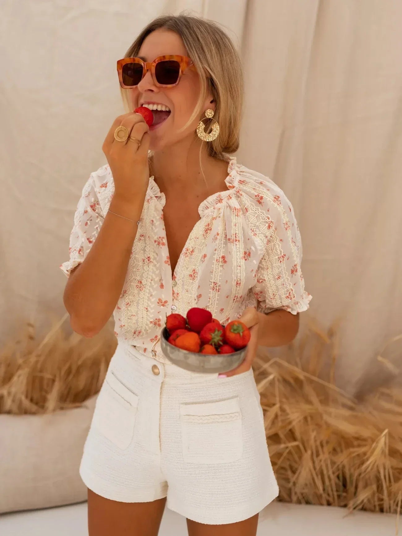 Elina™ | Bloemenblouse