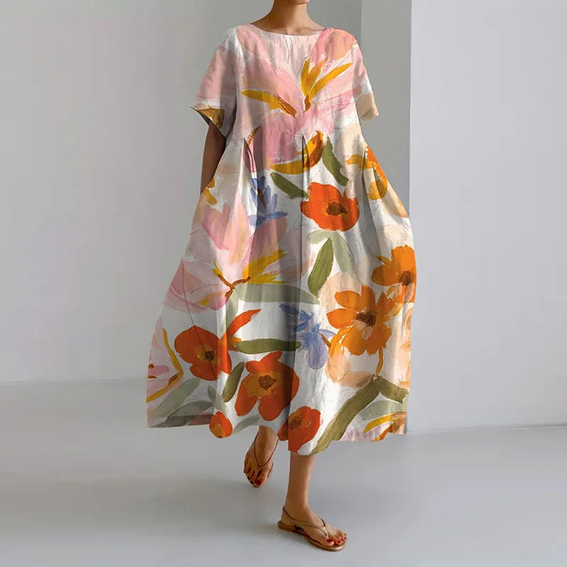 VALENTINA™ | Zomerjurk met Bloemenpatroon en Maximaal Beweeggemak.