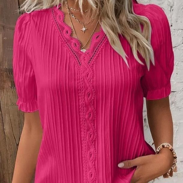 Alice™ | Witte Damesblouse met Kant