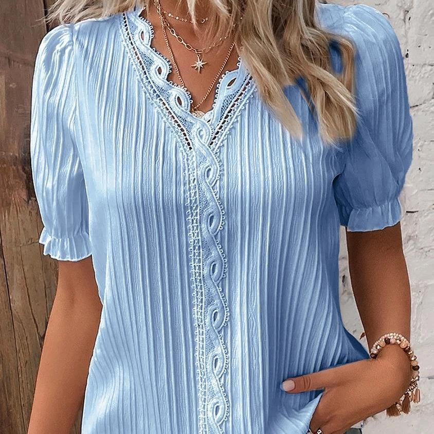 Alice™ | Witte Damesblouse met Kant