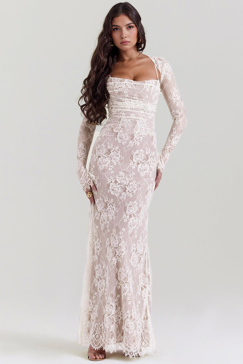 CELESTE - Spitzen Maxi Jurk