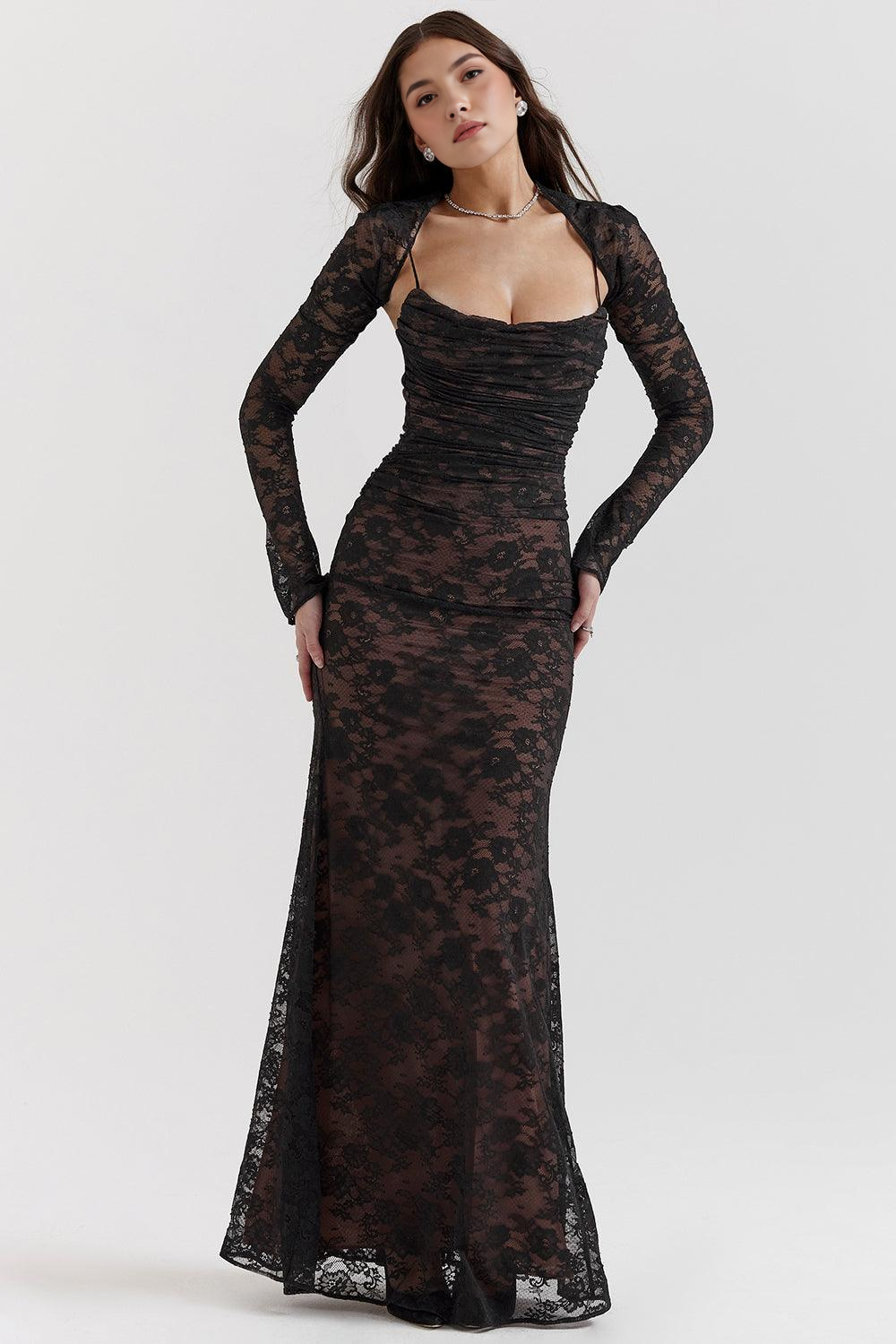 CELESTE - Spitzen Maxi Jurk