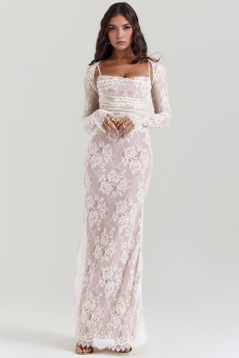 CELESTE - Spitzen Maxi Jurk