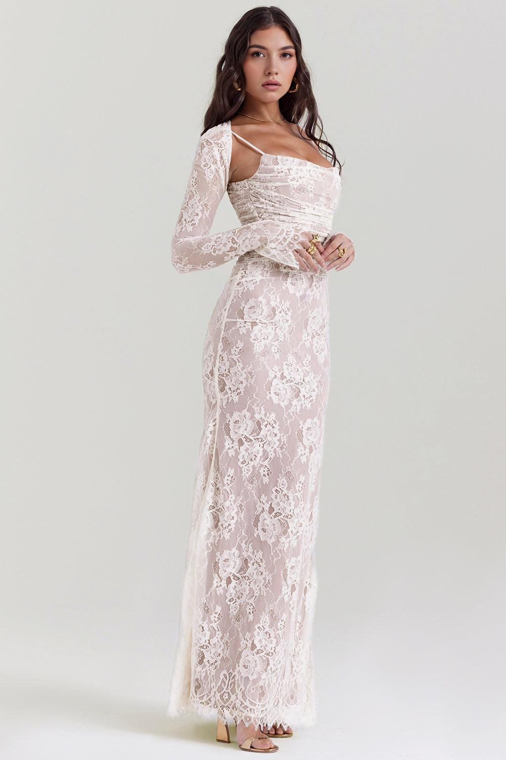 CELESTE - Spitzen Maxi Jurk