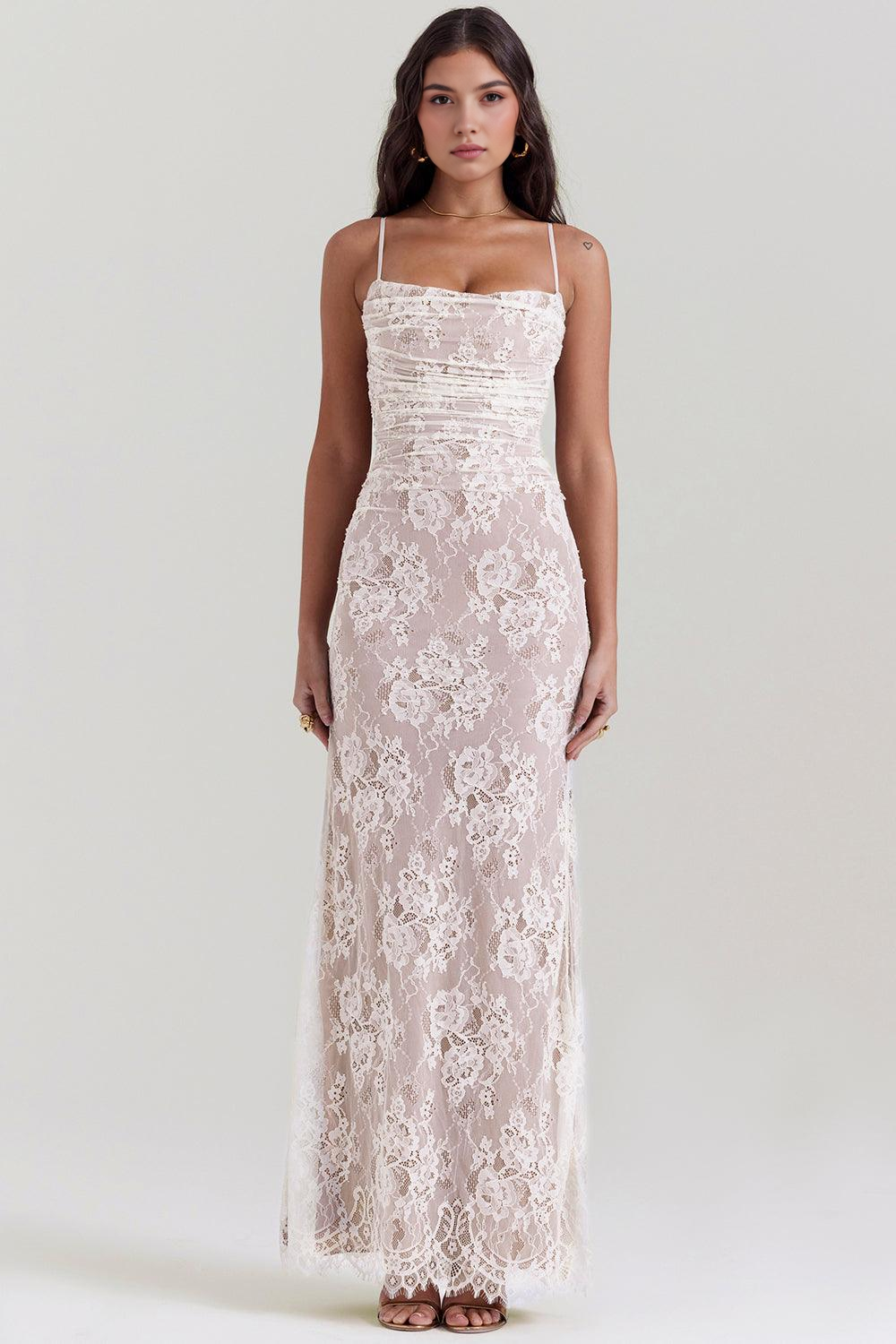 CELESTE - Spitzen Maxi Jurk