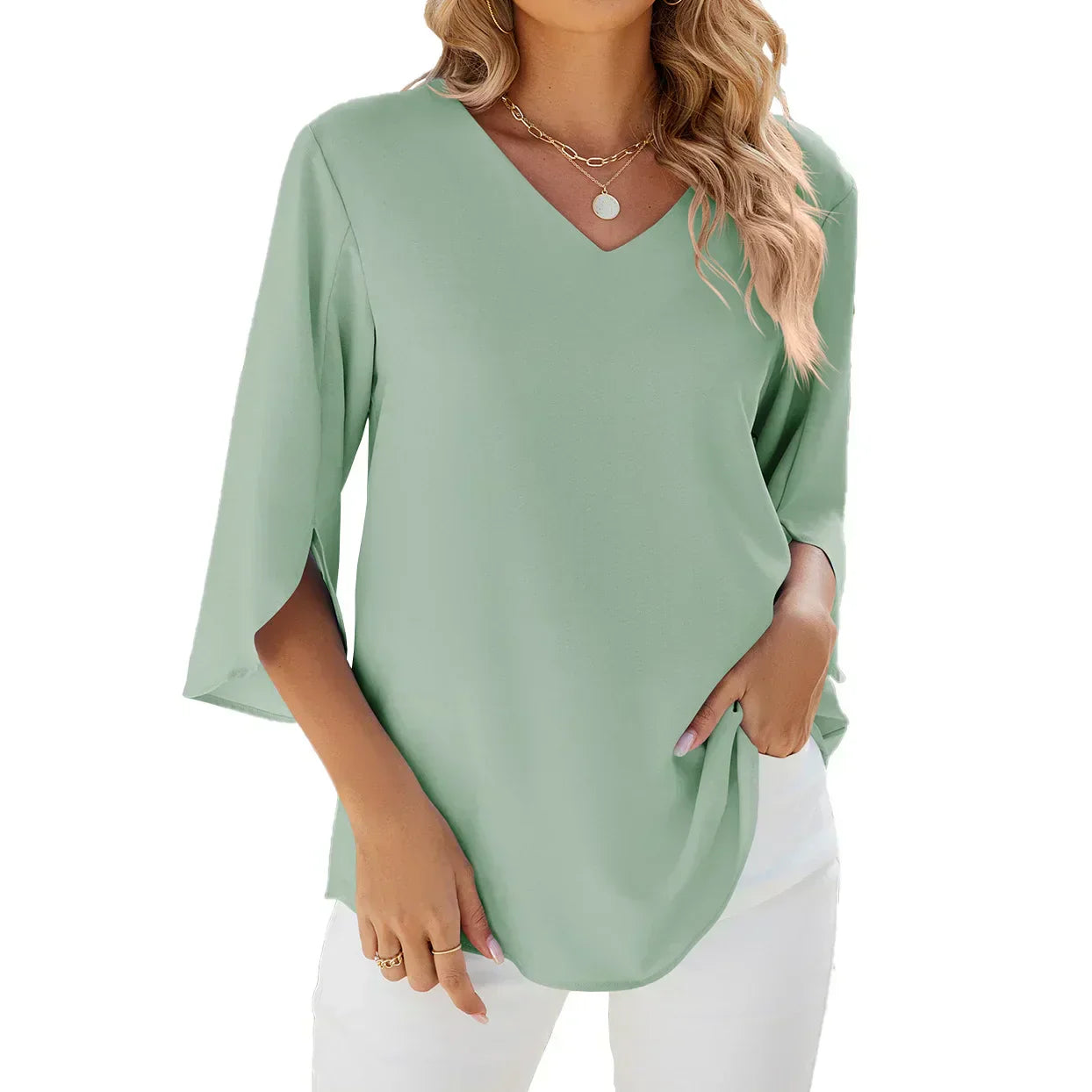Cara™ | V-Hals Blouse