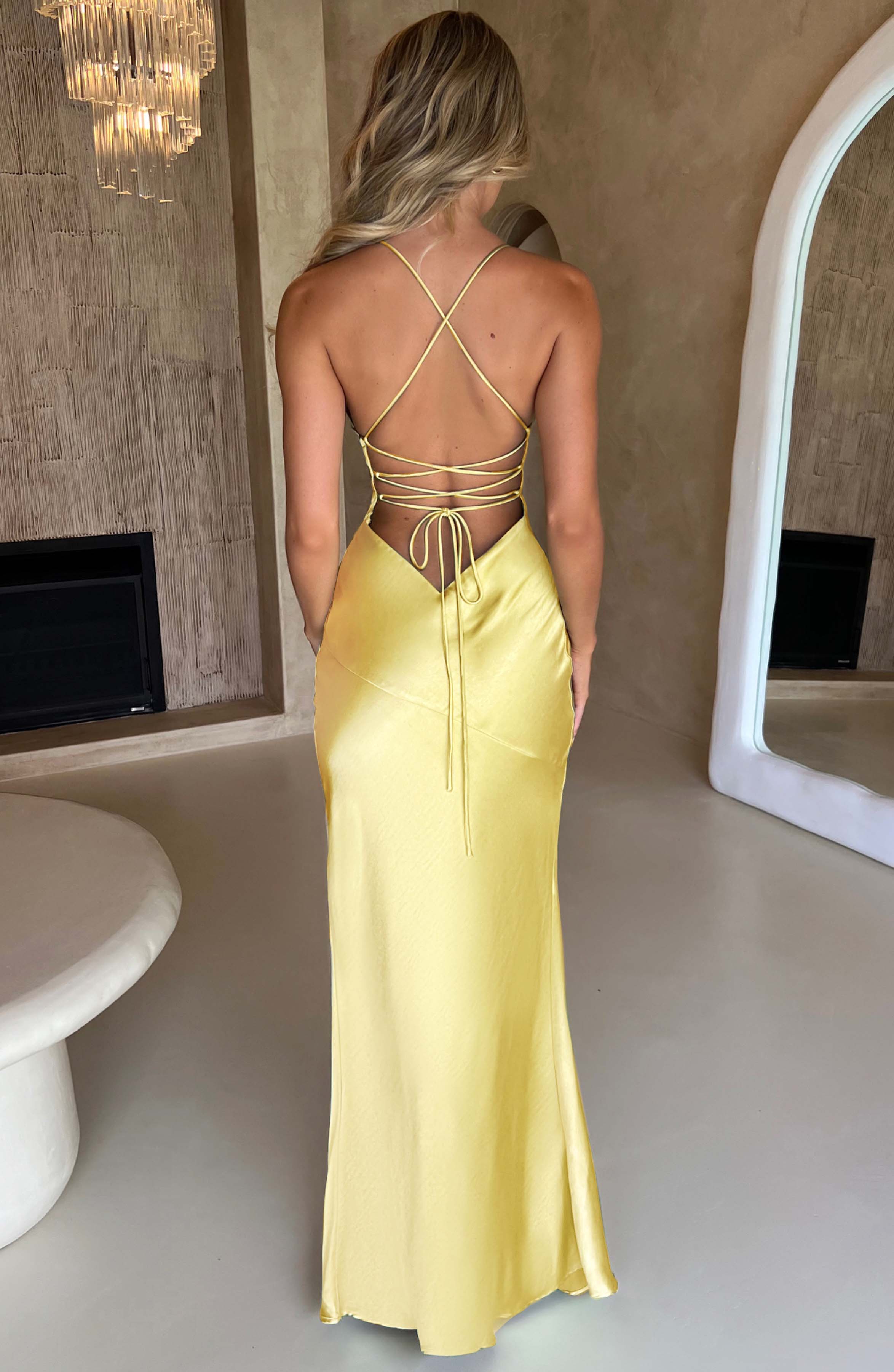 Natalie - Satijnen Maxikleed