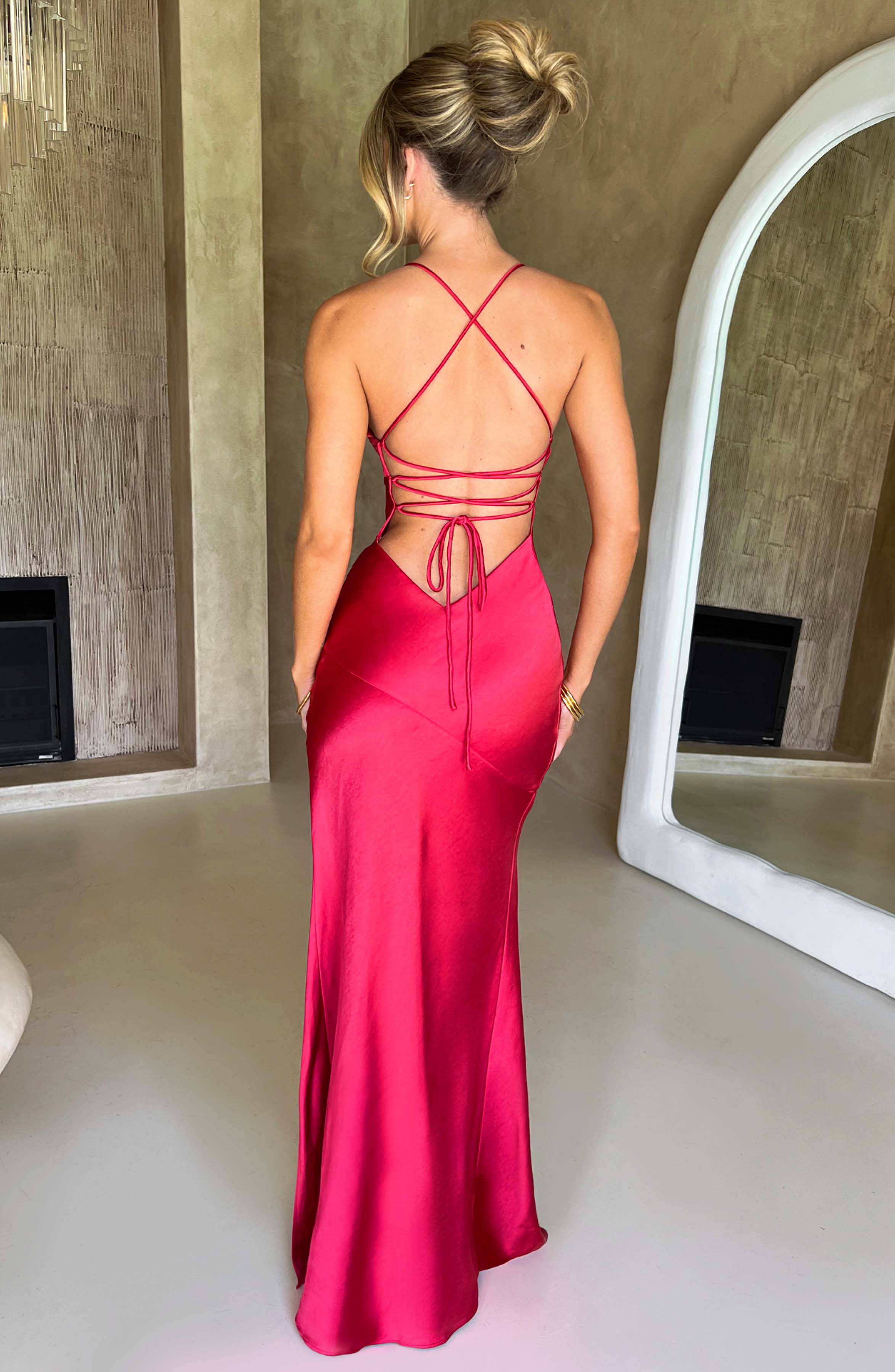 Natalie - Satijnen Maxikleed
