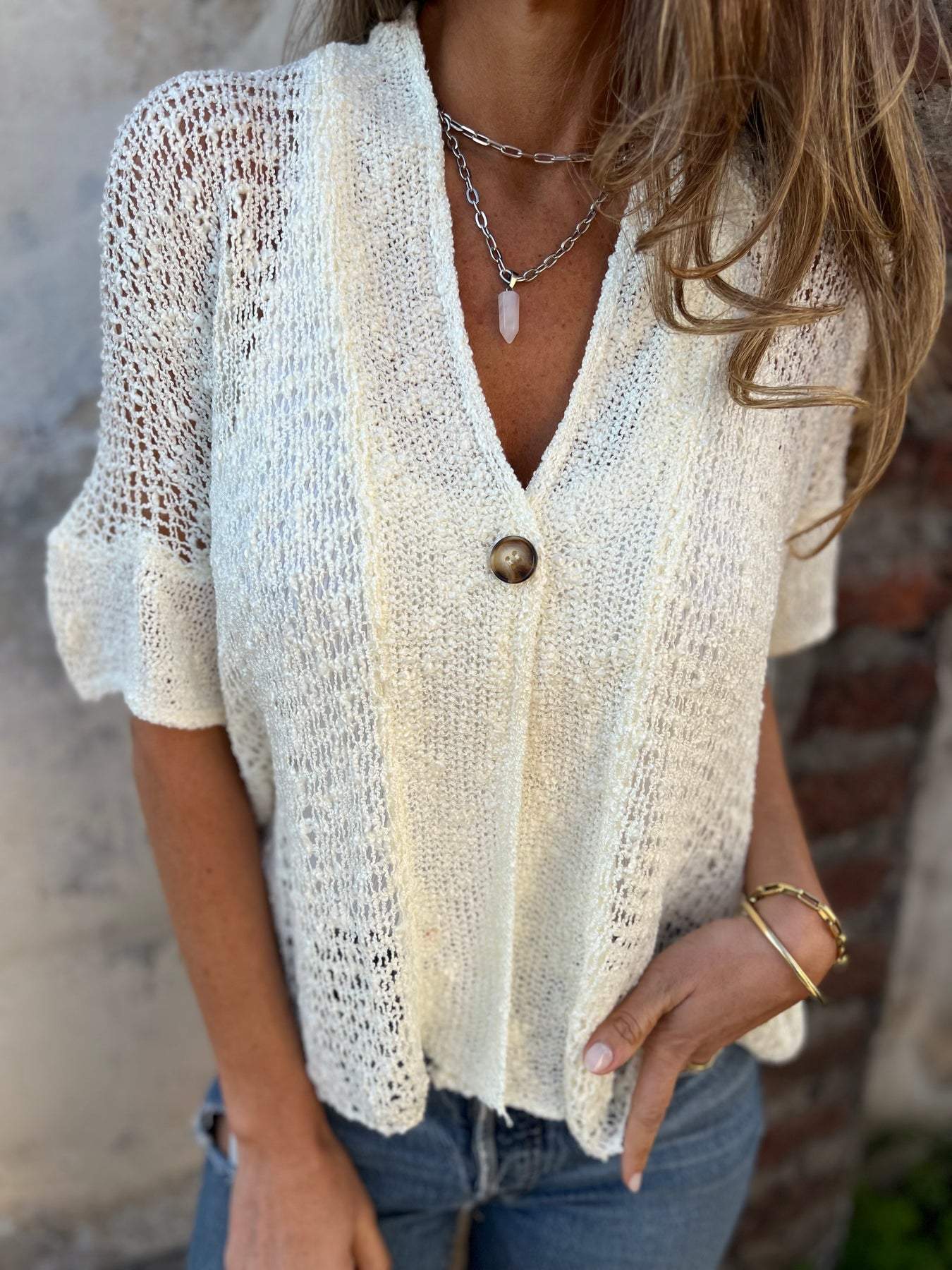 Ivonie™ | Elegante Textuur Top