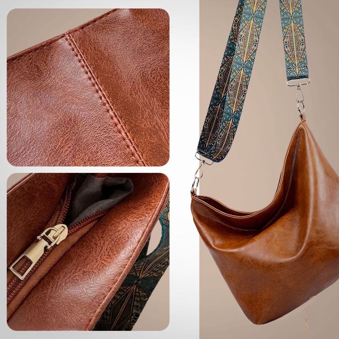 Greta - Vintage Leren Schoudertas