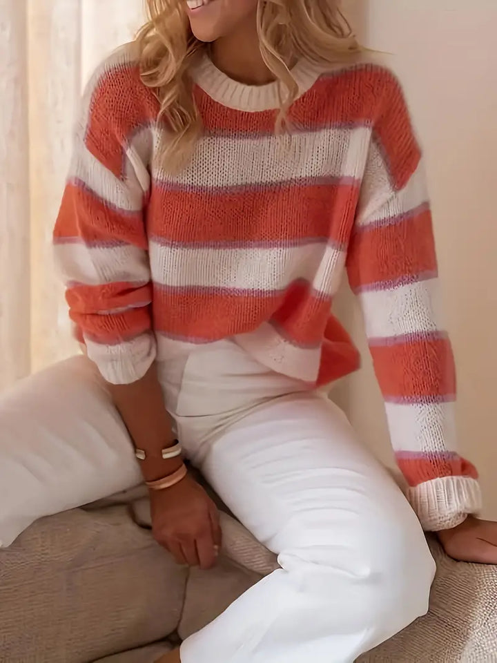 Julietta - Gestreepte Trui in Blush