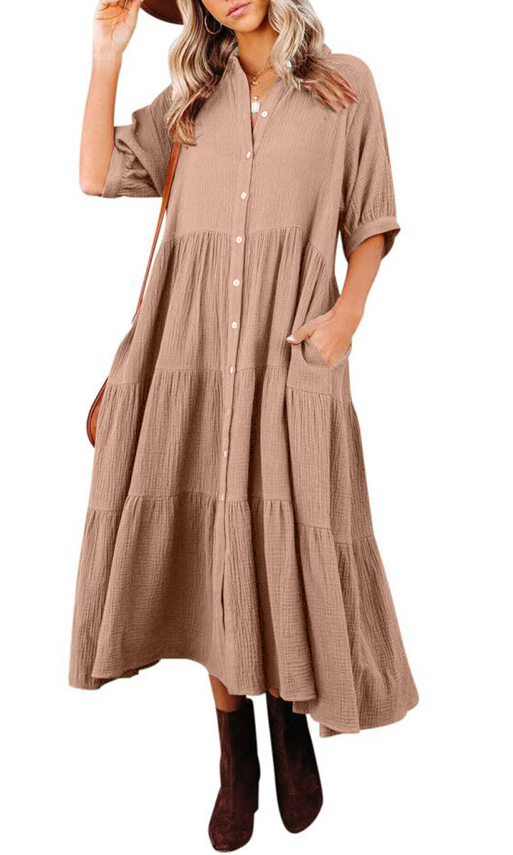 Klara - Midi-jurk met zakken