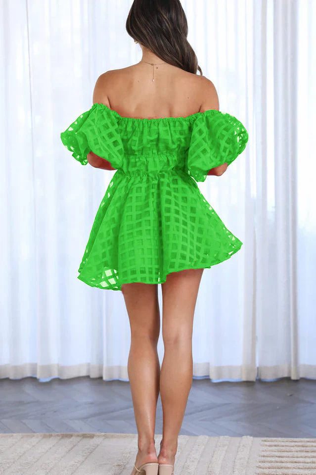 Evie™ | Mini Jurk met Pofmouwen