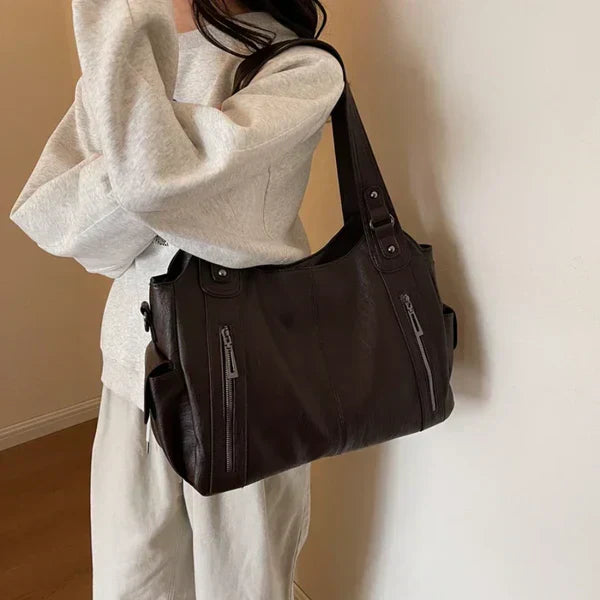 Amira Leren Schoudertas
