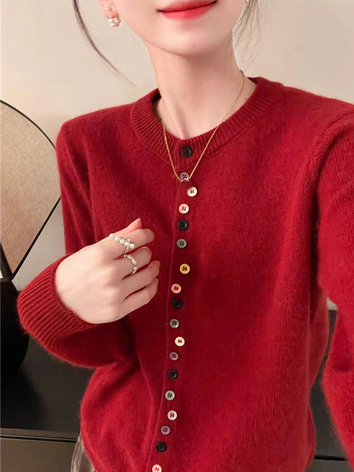 Beatrice - Klassieke cardigan met ronde hals