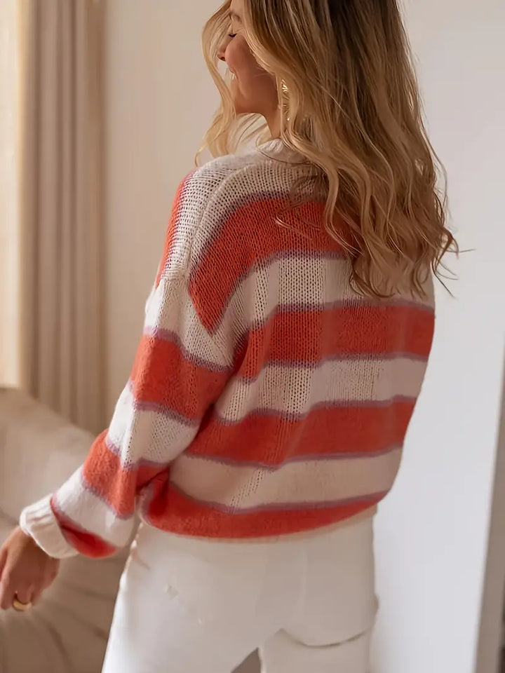 Julietta - Gestreepte Trui in Blush