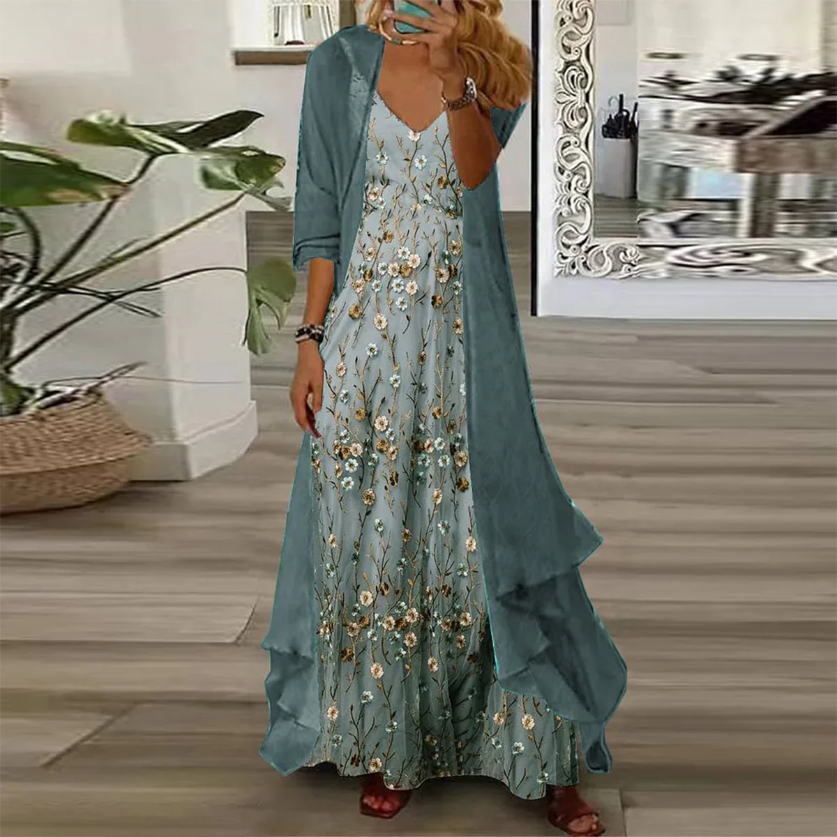 Mara™ | Maxi-jurk met Jasje