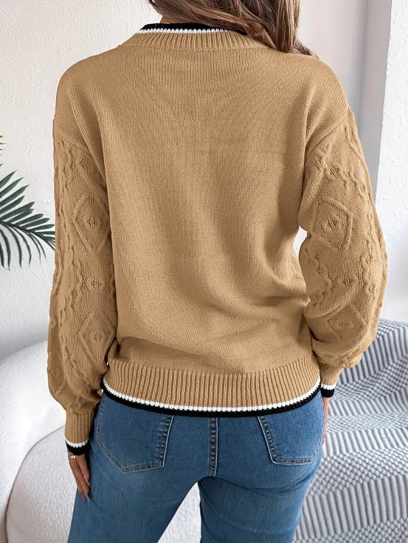Verity - Elegante gestreepte trui