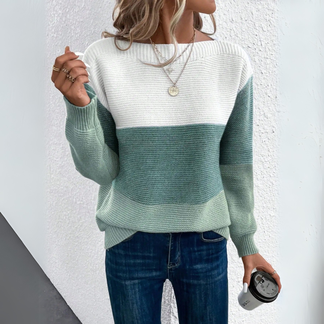 Clara - Elegante Patchwork Trui