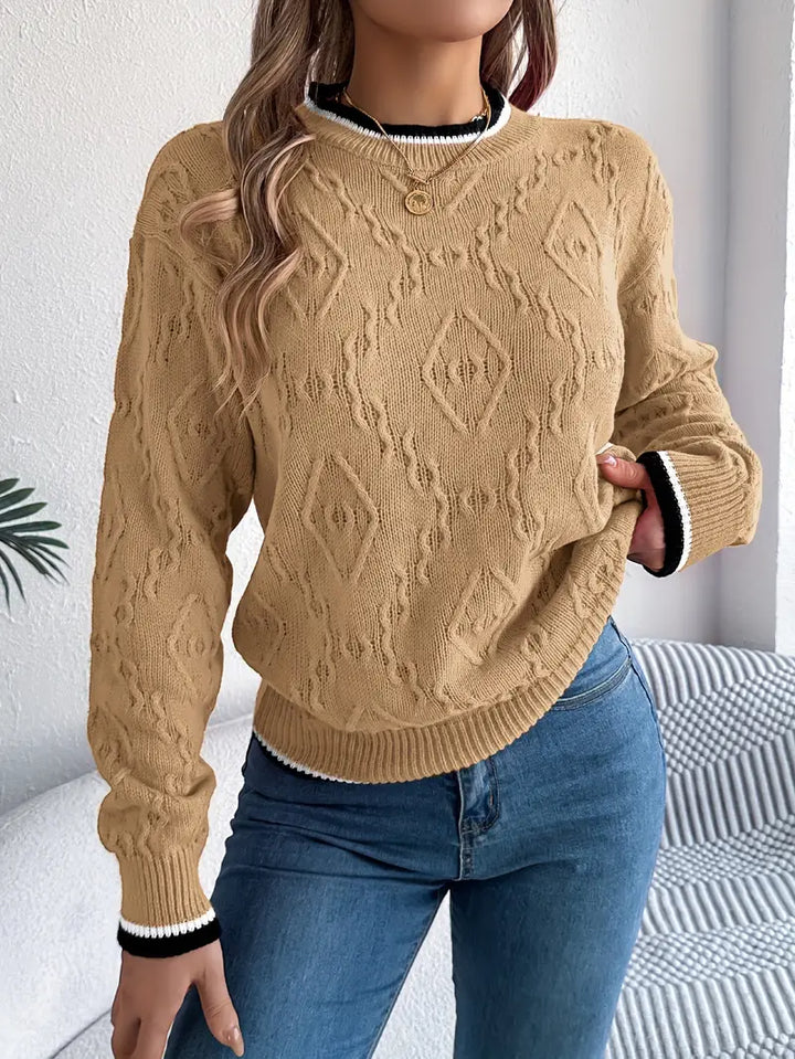 Verity - Elegante gestreepte trui