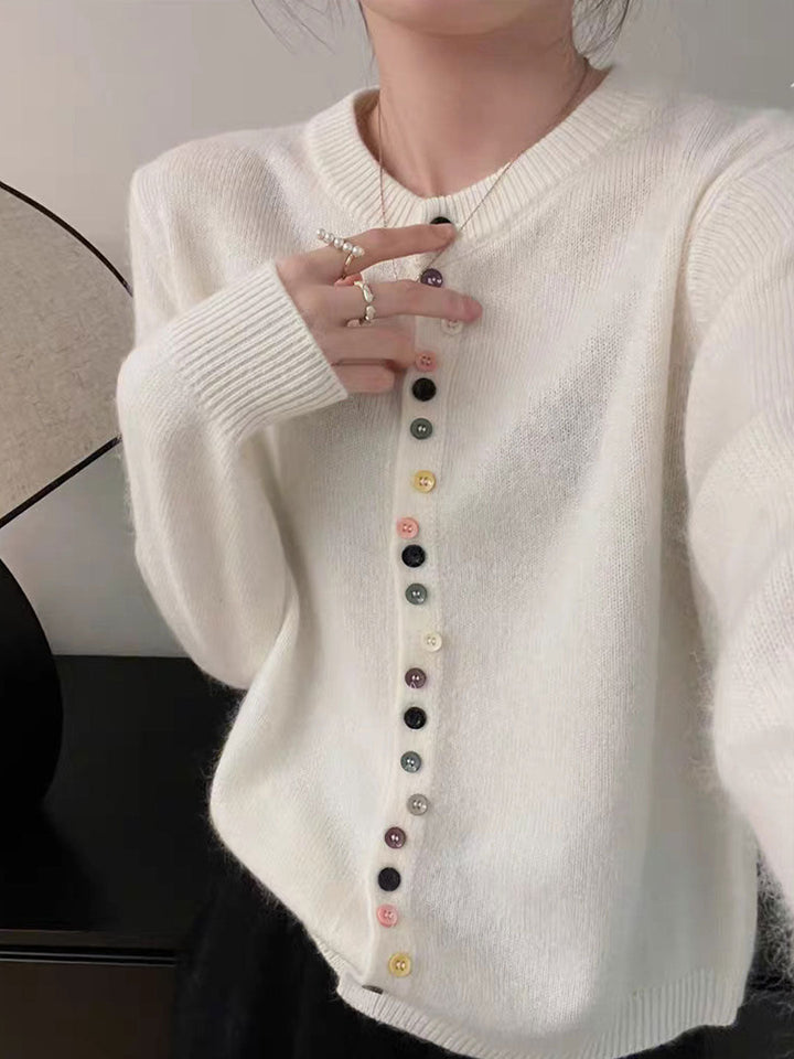 Beatrice - Klassieke cardigan met ronde hals