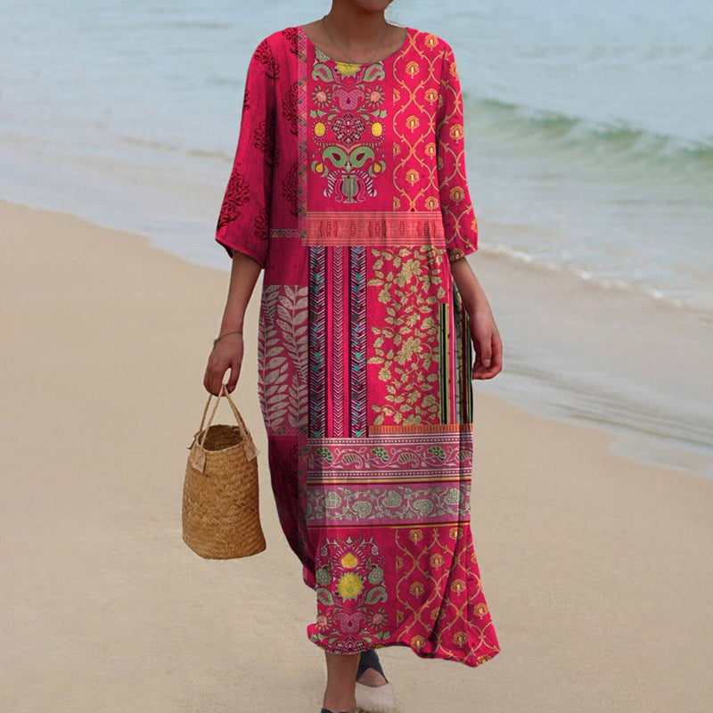 Marlene™ | Maxy Boho Jurk met Een Zachte Pasvorm