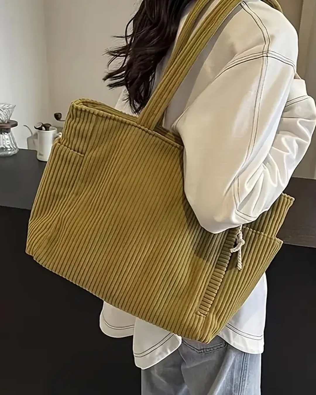 Tilda™ | Rimpel Schoudertas met Koorddetail