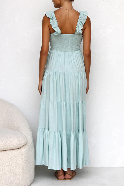 Juliet™ | V-hals Rimpel Maxi-jurk