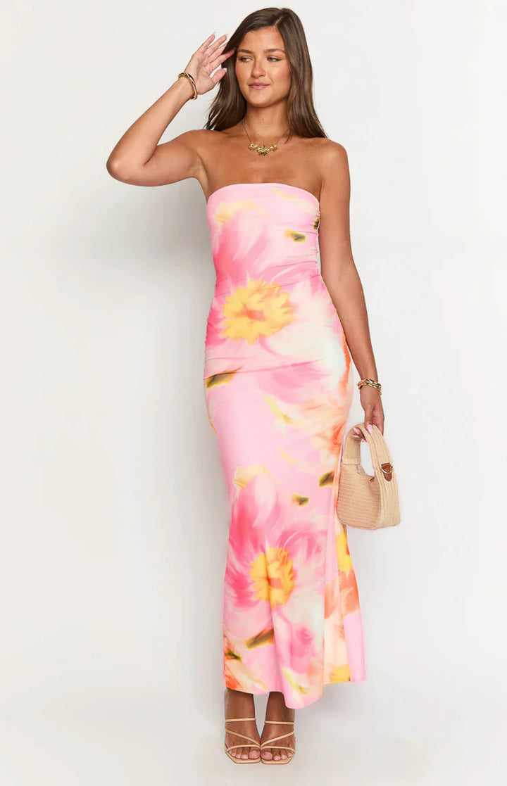 Arizona - Maxidress van bloemige mesh-kant