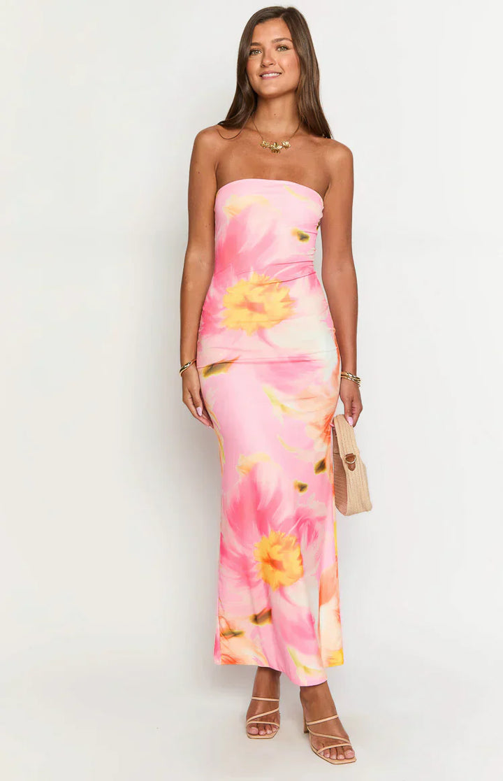 Arizona - Maxidress van bloemige mesh-kant