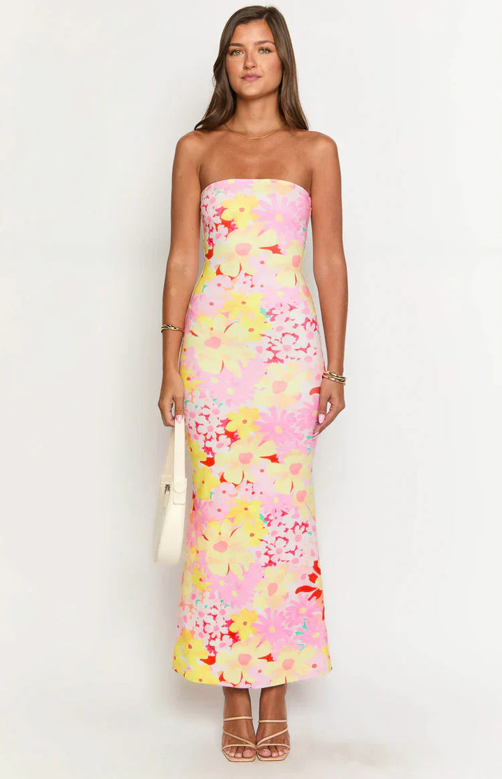 Arizona - Maxidress van bloemige mesh-kant