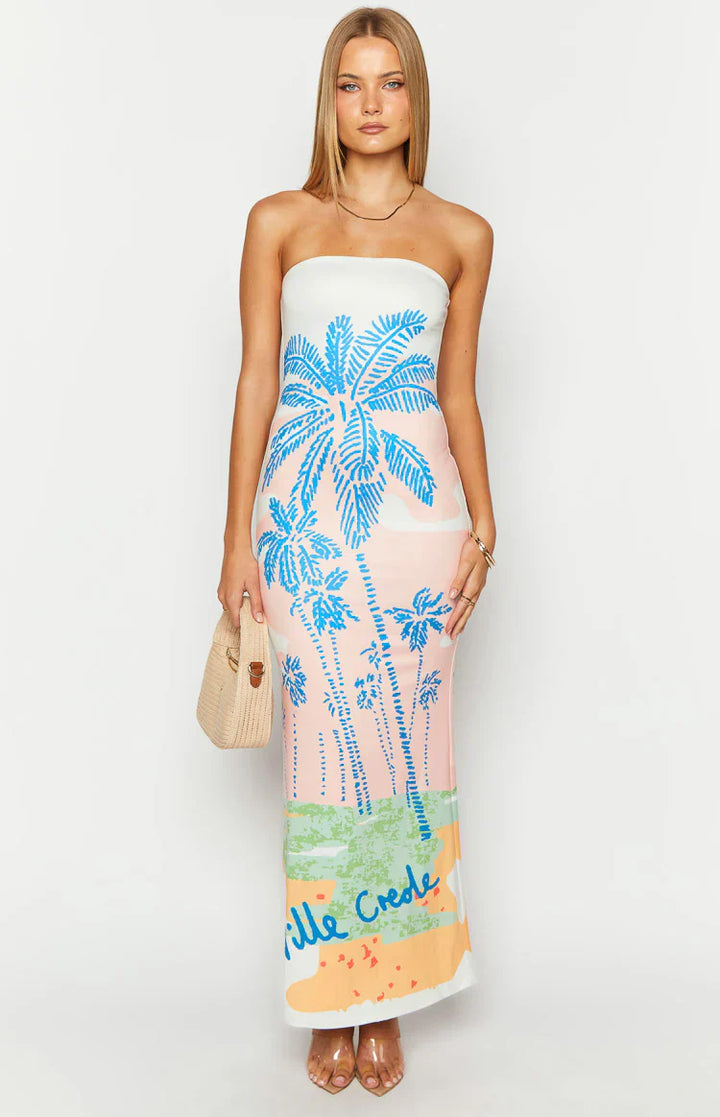 Arizona - Maxidress van bloemige mesh-kant