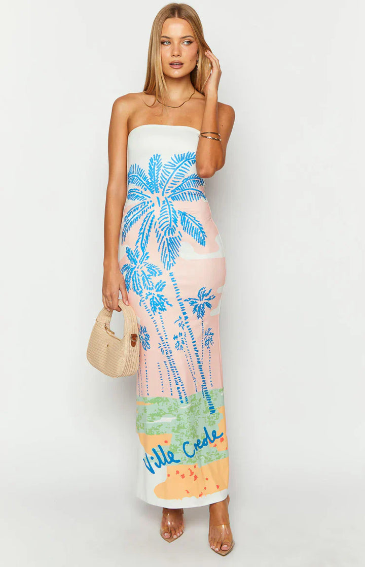 Arizona - Maxidress van bloemige mesh-kant