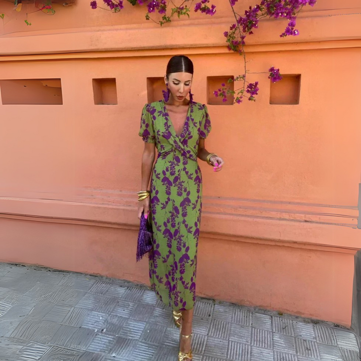 Danielle™ | Midi Bloemenjurk