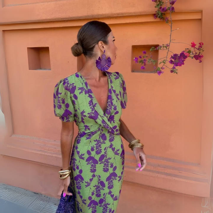 Danielle™ | Midi Bloemenjurk
